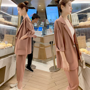 西装套装女2024早秋夏季新款韩版设计感小众休闲洋气薄款西服外套