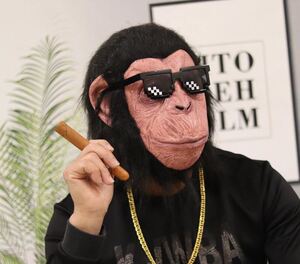 大嘴猴面具搞怪搞笑动物全脸面罩创意恶搞道具金刚猩猩猿猴子头套