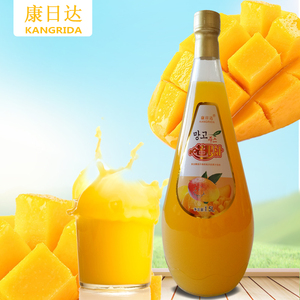 康日达芒果汁果蔬饮料大瓶玻璃瓶装1.5l婚庆喜宴酒席果味饮料单瓶