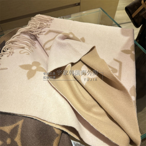 韩国直邮宇家韩国代购lv路易威登气质字母流苏围巾披肩