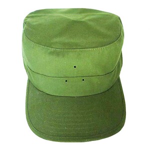 退役正品87老式作训帽平顶的确良陆解放05军训劳保军绿色工作训练