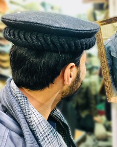 6did80111 80112阿富汗普什图族阿萨德 中东帽毡帽煎饼帽子模型0人