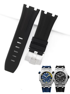 橡胶硅胶手表带代用AP爱彼15703皇家橡树离岸系列28mm手表配件男