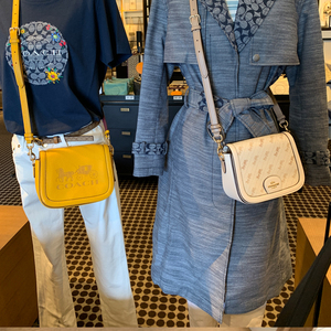 001人付款淘宝美国代购coach/蔻驰女士新款ellen简约翻盖半月马鞍包