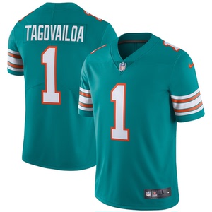 nfl迈阿密海豚miami dolphins橄榄球服1号tua tagovailoa球衣运动