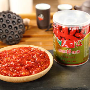 天下红蒜香鲜辣酱辣椒酱猛辣型邯郸鸡泽特产烧烤蘸酱拌下饭248gx2