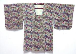 {桜月夜}日本进口 中古正装和服外套 正绢暗纹道行 vintage