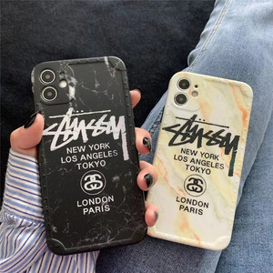 欧美潮牌斯图西适用12promax苹果8plus/7p手机壳iphone11软xs/xr