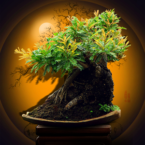 岭南名树小叶红芽清香树盆景临水悬崖矮霸广西清香木老桩大型盆栽