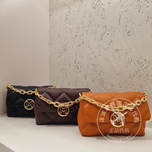 沫沫家韩国直邮metrocity2021秋冬牛皮小号菱格纹斜跨包手提包