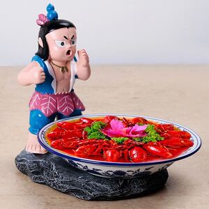 网红葫芦娃喷烟雾意境餐具刺身主题餐厅明档摆台冒烟酒店干冰盘子