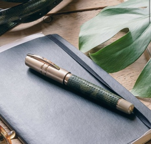 意大利visconti维斯康帝智人系列钢笔真皮笔杆18k金尖