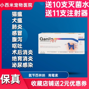 强安林氨苄西林钠注射液0.5g宠物消炎抗生素肠胃炎呼吸道肺炎泌尿