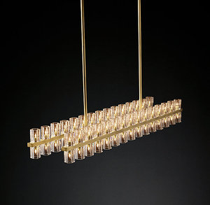 新款长方形水晶吊灯奥利地原设计创意艺术装饰灯客餐厅豪华吊灯