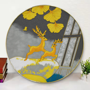 鹿鹿平安景泰蓝掐丝珐琅画diy材料包新手团建金丝沙画非遗手工艺