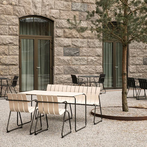 户外桌椅组合庭院露天休闲别墅会所高级设计师款全铝景观园林桌椅