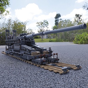 多拉巨炮古斯塔夫列车重炮大型积木男孩7岁坦克模型玩具