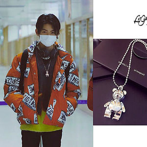 2021新款王琳凯小鬼同款狗熊毛衣链长款挂件配饰装饰品项链女男