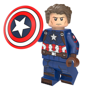 复仇者4联盟美国队长xp185第三方人偶拼装积木人仔玩具兼容乐高