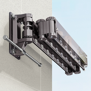 折叠晾衣架隐形家用阳台墙壁挂式凉晒衣神器室内窗户外伸缩晾衣杆