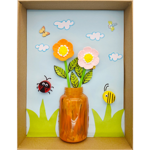 废物利用环保手工diy材料包饮料瓶彩虹粘贴画花黏土花瓶成品机器