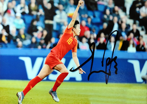 中国女足-李影亲笔签名照片