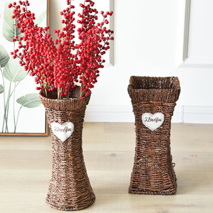 干花花瓶藤编欧式