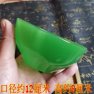 玻璃玉家用玉碗 米饭碗玉器茶碗酒碗饭碗翡翠玉器直销18