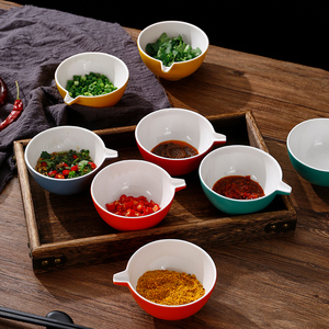 a5彩色火锅调料碗麻辣烫酱料小碗自助餐配料碗密胺塑料碗米饭汤碗