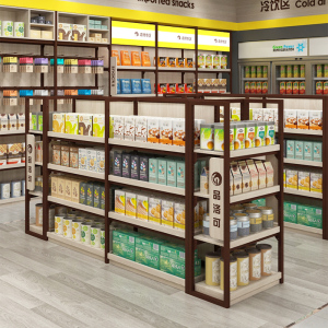 品洛可 超市货架多层商店货架便利店中岛货架多功能置物架展示架