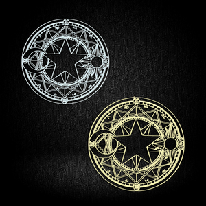 魔卡少女樱金属贴纸百变小樱库洛魔法阵手机笔记本平板电脑金属贴