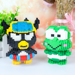 微型积木kt猫日本漫画小颗粒迷你拼插玩具男女孩成人积木兼容乐高