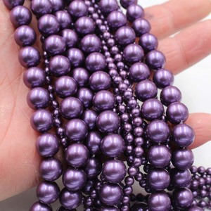 仿淡水珍珠散珠 妖紫色仿贝珠4-12mm手工diy饰品串珠饰品项链配件