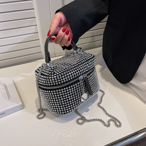 zara包包女包2022新款水钻包时尚简约百搭手提医生箱子包