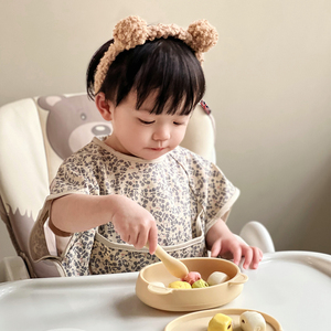 2024新款韩版宝宝罩衣无袖儿童可爱反穿衣防水婴儿吃饭防脏衣男女