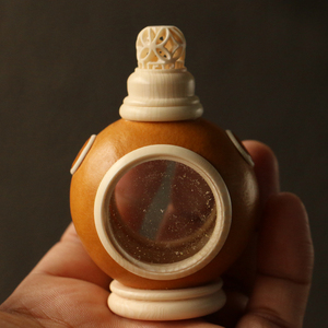 葫芦虫具仿牙口盖金钟竹蛉筒鸣虫器具文玩收藏把件虫罐送礼