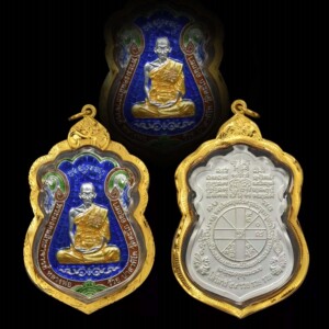 泰国特色 龙婆瑞2559年纯银舍玛自身 金壳带卡 男女项链吊坠