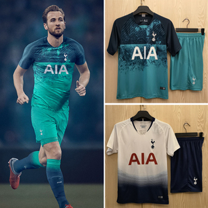 1819热刺球衣主场7号孙兴慜短袖欧冠版足球服绿二客10凯恩足球服