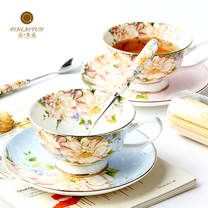 欧式咖啡杯碟套装骨瓷下午茶茶具陶瓷英式花茶杯高档精致家用