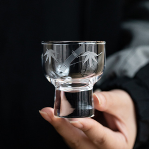 同合日本进口东洋佐佐木富士山高脚清酒杯日式家用小酒杯白酒杯子