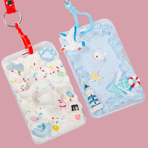 学生公交卡套奶油胶diy手工自制作材料包配件身份证银行卡保护套