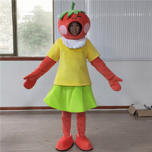 卡通人偶动漫水果露脸西红柿番茄圣女果毛绒道具布偶衣服装