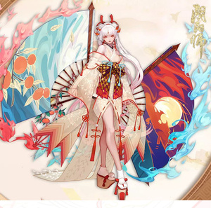 梦幻大陆服装出租-阴阳师不知火未觉醒cos假发服装大小扇子