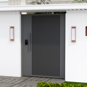 定制铁艺别墅大门庭院门入户门花园门不锈钢简约现代铝艺单双开门