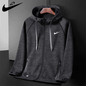 耐克顿夹克男春秋薄款宽松休闲运动开衫连帽上衣秋季外穿男士外套