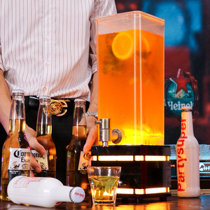 3升发光酒炮酒吧专用2l可乐桶啤酒威士忌炮桶带龙头网红扎啤容器