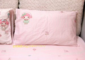 全棉卡通枕套1个 melody美乐蒂粉色条纹兔子女孩 可订做尺寸