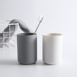 包邮 3个圆形洗漱口杯家用创意简约刷牙杯子牙缸杯塑料情侣牙刷杯