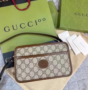 国内现货 古驰gucci盒子包 帆布拼皮情侣款