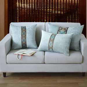 现代中式加大抱枕靠垫含芯客厅家用实木沙发长方靠枕6080套可拆洗